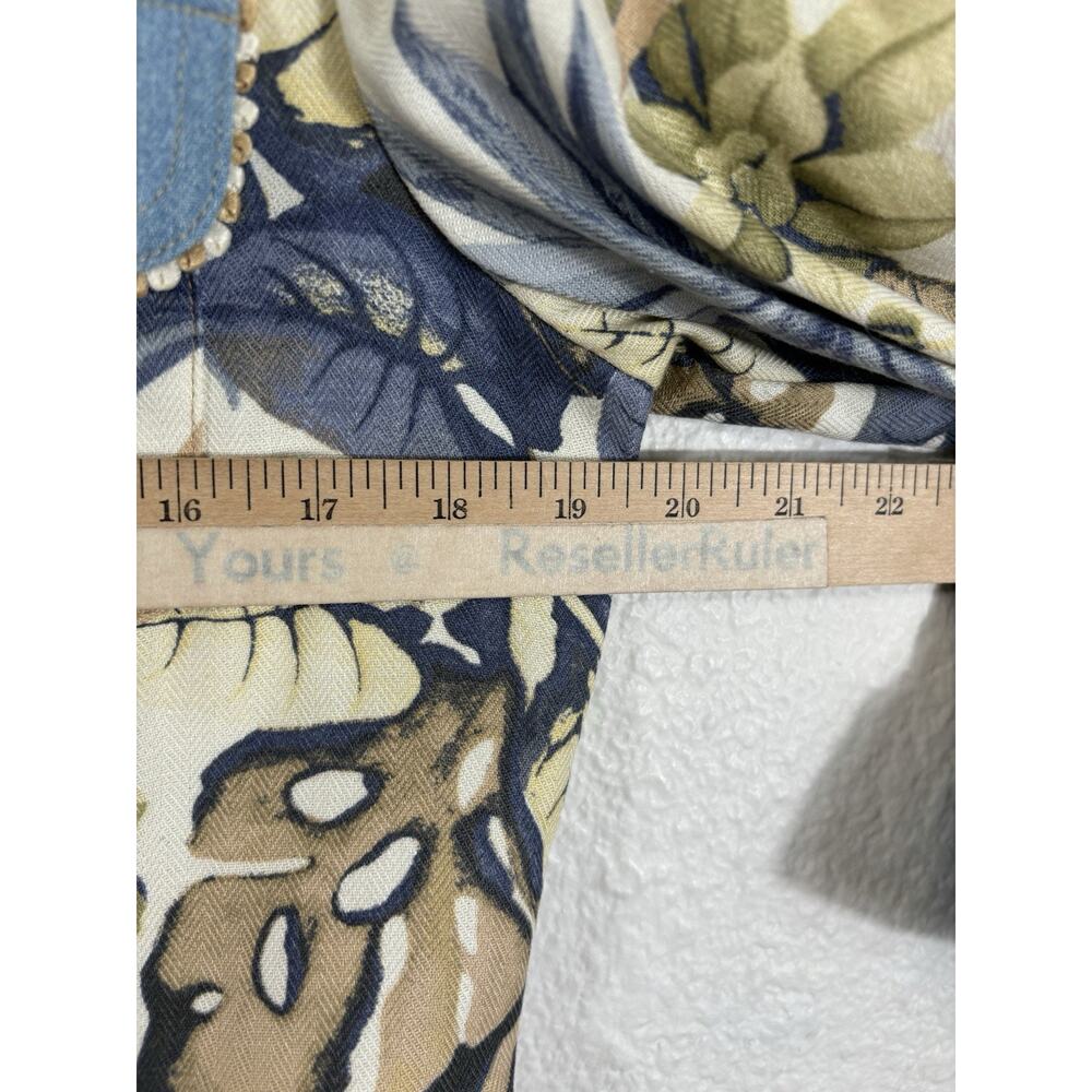 Vintage Christina Hope Cropped Jacket Size 6 Floral Multicolor 3/4 Sleeve Cotton - Picture 8 of 10